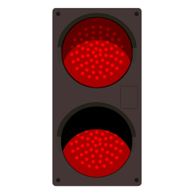 Signal-Tech 52562 TCILV-RR/120-277VAC LED Traffic Controller - Vertical, 4in Dia, Red-Red