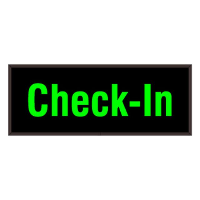 Signal-Tech 52774 PHX718G-N356/120-277VAC "Check-In" Outdoor Blank-out LED Backlit Sign