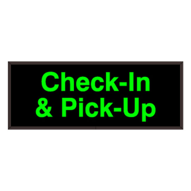 Signal-Tech 52786 PHX718G-N364/120-277VAC "Check In & Pick-Up" Outdoor Blank-out LED Backlit Sign