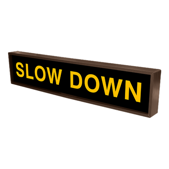 Signal-Tech 52876 PHX734A-B601/12-24VDC "SLOW DOWN" Outdoor Blank-out LED Backlit Sign