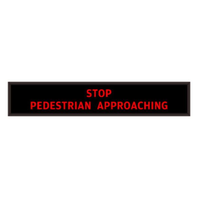 Signal-Tech 53057 PHX1896RR-N429/120-277VAC "STOP | PEDESTRIAN APPROACHING" Outdoor Blank-out LED Backlit Sign