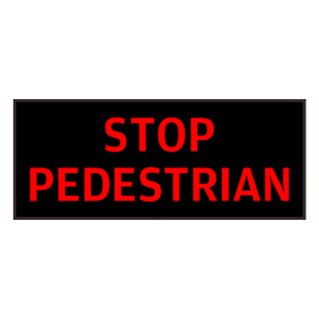 Signal-Tech 53058 PHX1434RR-N430/120-277VAC "STOP | PEDESTRIAN" Outdoor Blank-out LED Backlit Sign