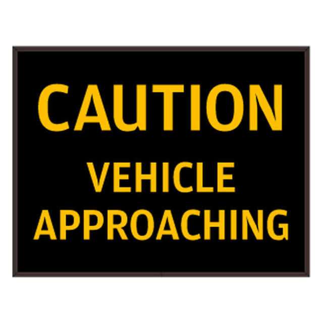 Signal-Tech 53104 PHX1418A-E457/120-277VAC "CAUTION VEHICLE APPROACHING" Outdoor Blank-out LED Backlit Sign
