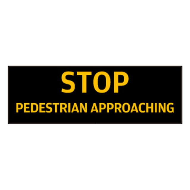 Signal-Tech 53105 PHX1442AA-N429/120-277VAC "STOP | PEDESTRIAN APPROACHING" Outdoor Blank-out LED Backlit Sign