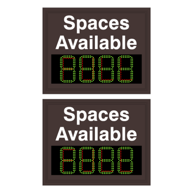 Signal-Tech 53793 S-SA2430DGRGR-01/120-277VAC "Smart Sign Spaces Available | 4-Digit Seven Segment w/ FULL | Spaces Available | 4-Digit Seven Segment w/ FULL" Space Available Sign