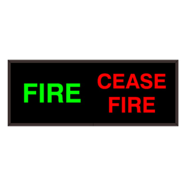 Signal-Tech 53952 PHX718GR-N652/120-277VAC "FIRE | CEASE FIRE" Outdoor Blank-out LED Backlit Sign