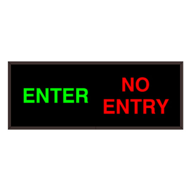 Signal-Tech 54654 PHX718GR-F046/120-277VAC "ENTER | NO ENTRY" Outdoor Blank-out LED Backlit Sign