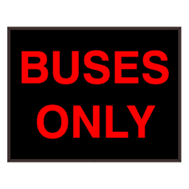 Signal-Tech 54706 PHX1418R-D814/120-277VAC) "BUSES ONLY" Outdoor Blank-out LED Backlit Sign