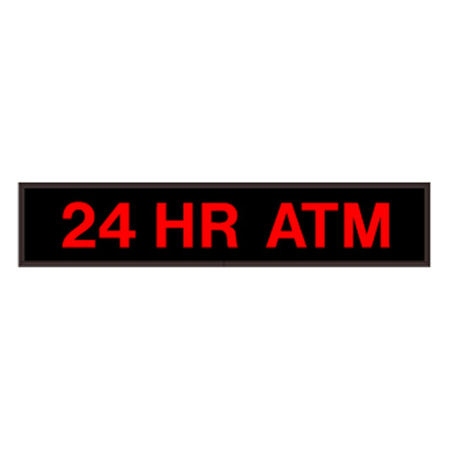Signal-Tech 54789 PHX734R-165/120-277VAC "24 HR ATM" Outdoor Blank-out LED Backlit Sign