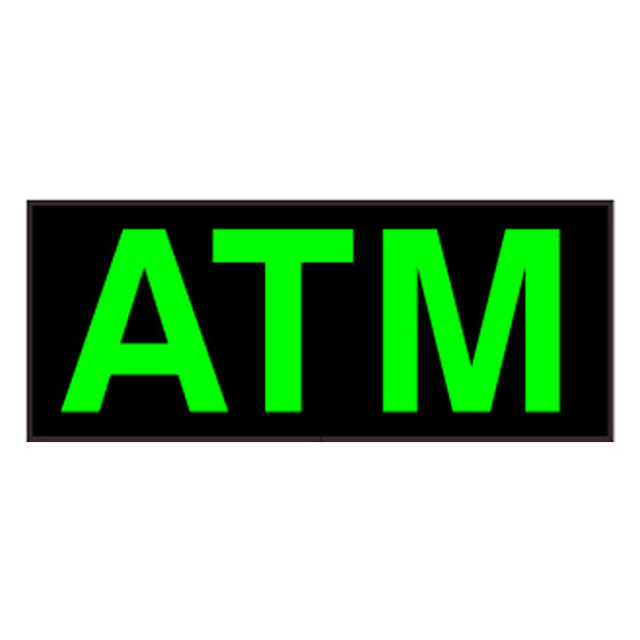 Signal-Tech 56028 PHX1434G-125/120-277VAC "ATM" Outdoor Blank-out LED Backlit Sign
