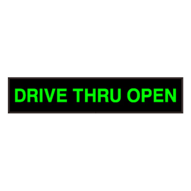 Signal-Tech 56070 PHX734G-510/120-277VAC "DRIVE THRU OPEN" Outdoor Blank-out LED Backlit Sign