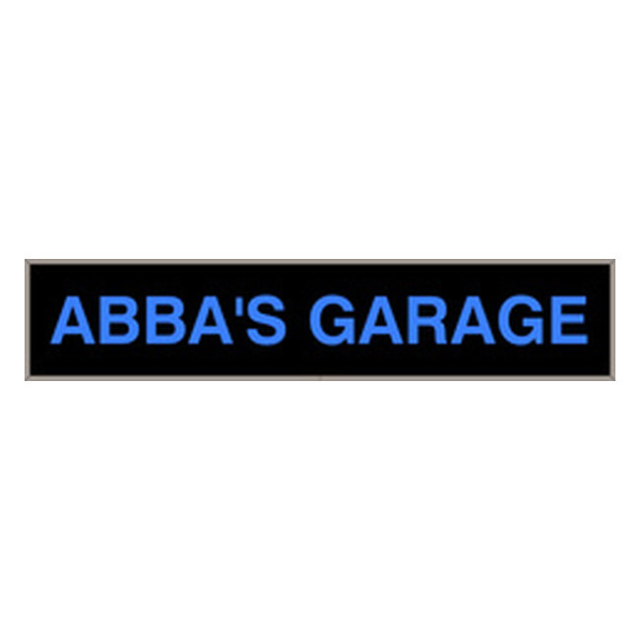 Signal-Tech 56802 PHX734B-O425/120-277VAC "ABBA'S GARAGE" Outdoor Blank-out LED Backlit Sign