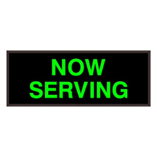 Signal-Tech 57752 PHX718G-O726/120-277VAC "NOW SERVING" Outdoor Blank-out LED Backlit Sign