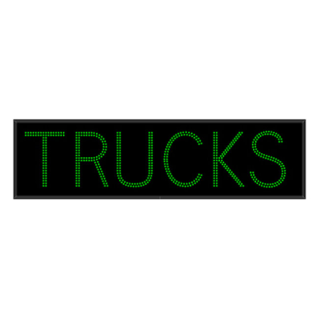 Signal-Tech 57772 STR1555G-A096DS/120-277VAC "TRUCKS" Traffic-Grade LED Blank-Out Sign