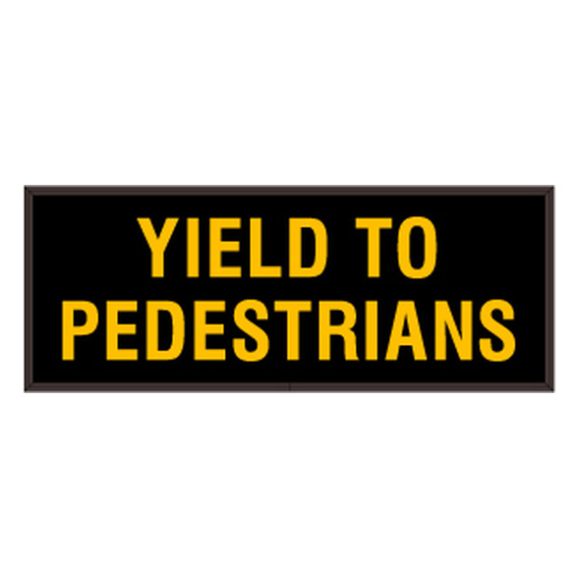 Signal-Tech 58168 PHX718A-O853/120-277VAC "YIELD TO PEDESTRIANS" Outdoor Blank-out LED Backlit Sign