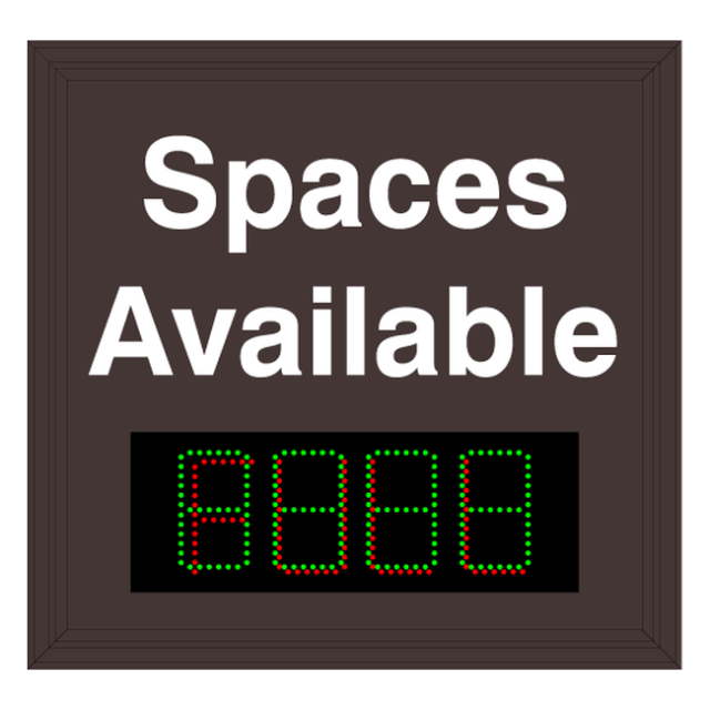 Signal-Tech 58562 S-SA2425GR-01/120-277VAC "Smart Sign Spaces Available | 4-Digit Seven Segment w/ FULL" Space Available Sign