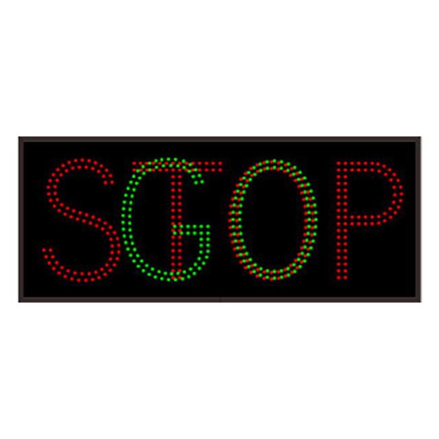 Signal-Tech 60428 TCL1434RG-A203DS/120-277VAC "STOP | GO" Outdoor Blank-out LED Direct-view Sign
