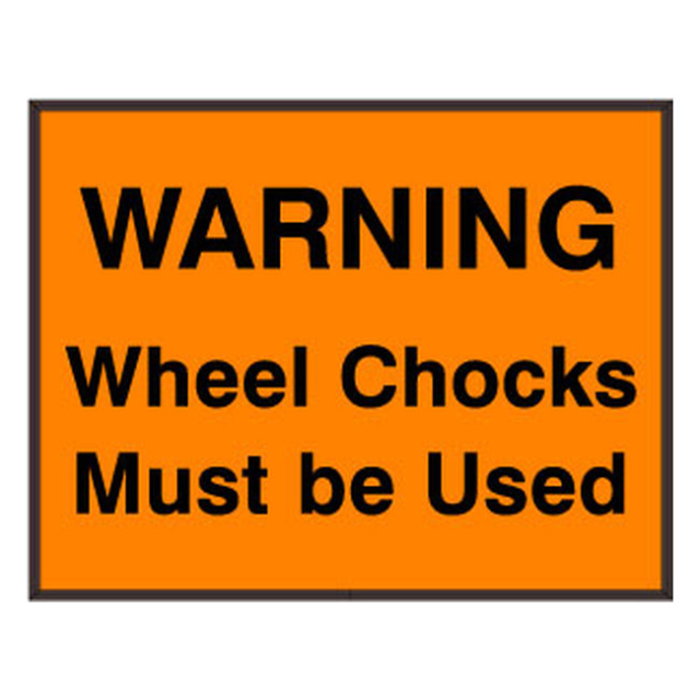 Signal-Tech 60469 PHXF1418W-P429OK/120-277VAC "WARNING Wheel Chocks Must be Used" Outdoor LED Backlit Sign