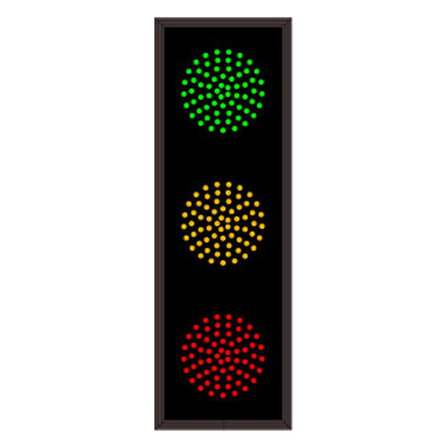 Signal-Tech 61123 TCL217GAR-226/120-277VAC "Indicator Dots, Triple, Vertical, 4 in dia, Green - Amber - Red" Outdoor Blank-out LED Direct-view Sign