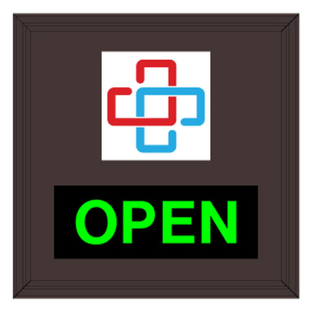 Signal-Tech 62320 LPS2424WG-Q007/120-277VAC "Logo | OPEN" LED Panel Sign