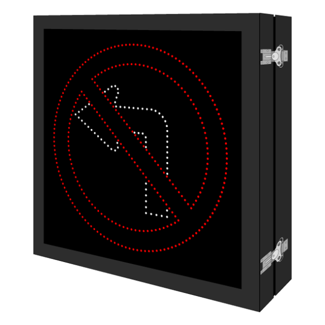 Signal-Tech 68200 DOT3535RW-626/100-240VAC R3-2 No Left Turn Symbol DOT LED Blank-Out Sign