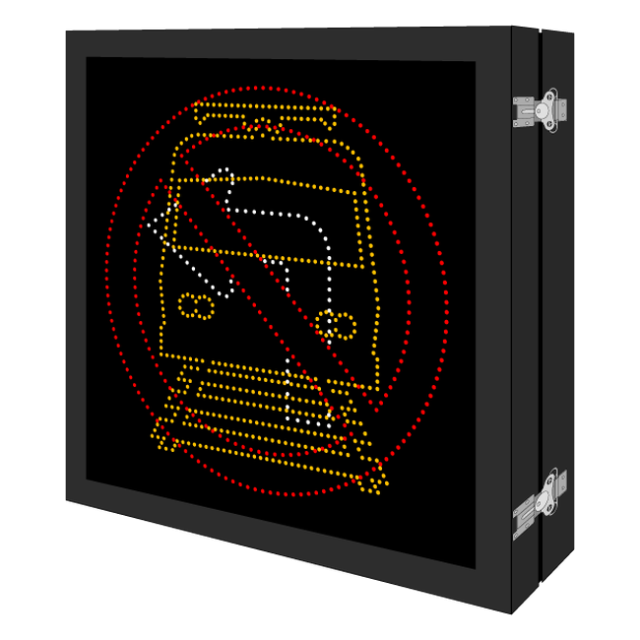 Signal-Tech 68202 DOT3535RWA-S692/100-240VAC R3-2 No Left Turn Symbol | Light Rail Symbol DOT LED Blank-Out Sign
