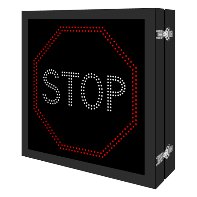 Signal-Tech 68245 DOT2929RW-B360DS/100-240VAC STOP w/ Octagon DOT LED Blank-Out Sign