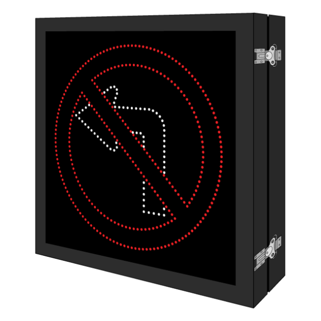 Signal-Tech 68286 DOT2929RW-626/100-240VAC R3-2 No Left Turn Symbol DOT LED Blank-Out Sign