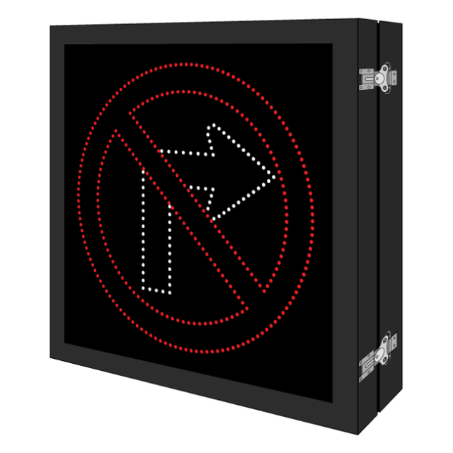 Signal-Tech 68287 DOT2929RW-A049/100-240VAC R3-1 No Right Turn Symbol DOT LED Blank-Out Sign