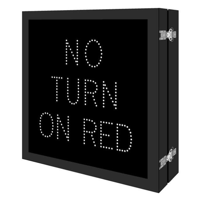 Signal-Tech 68291 DOT2929W-A499/100-240VAC R10-11B NO TURN ON RED DOT LED Blank-Out Sign