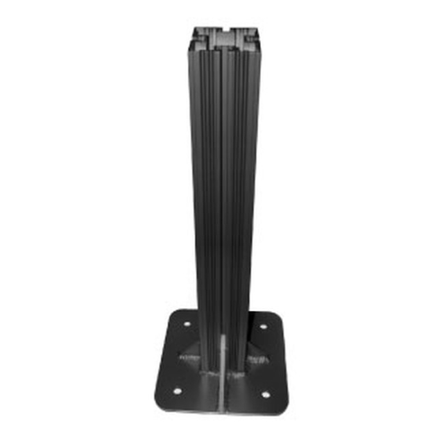 Signal-Tech 69479 P4X4D90BK 90" Powder Coat Black Decorative 4x4 Post with 12" x 12" Base Plate