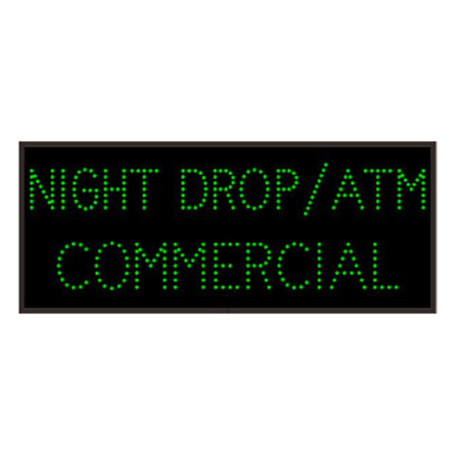 Signal-Tech 70895 TCL1434GG-T468/120-277VAC "NIGHT DROP/ATM | COMMERCIAL" Outdoor Blank-out LED Direct-view Sign