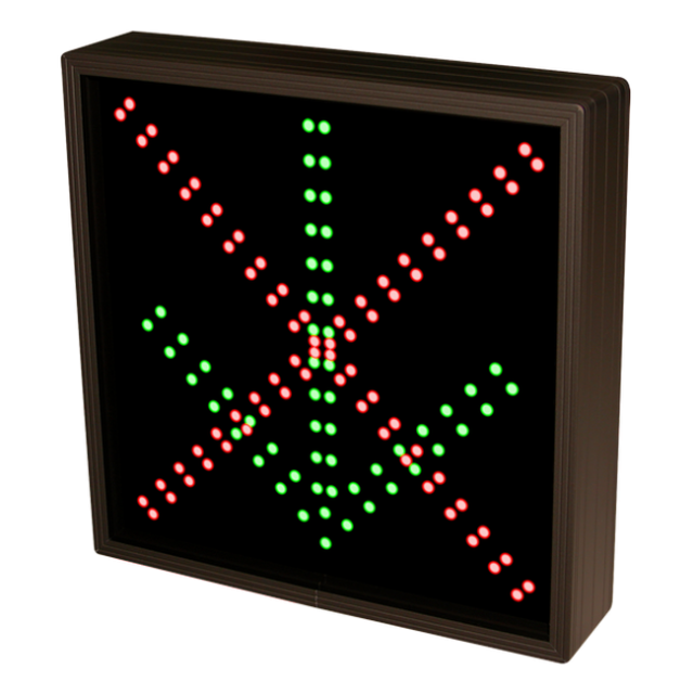 Signal-Tech 7577 Outdoor Blank-Out LED Direct-View Traffic Sign with X and Down Arrow Display