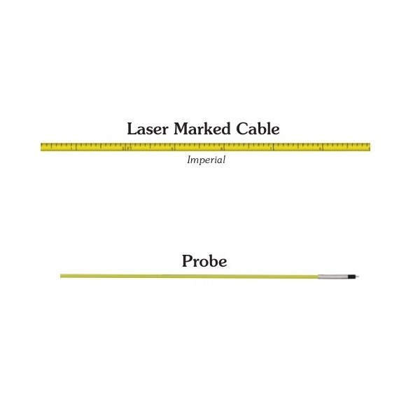 Solinst 112294 Replacement Yellow Laser Marked Cable 300ft with Probe 4mm dia. x 38mm long