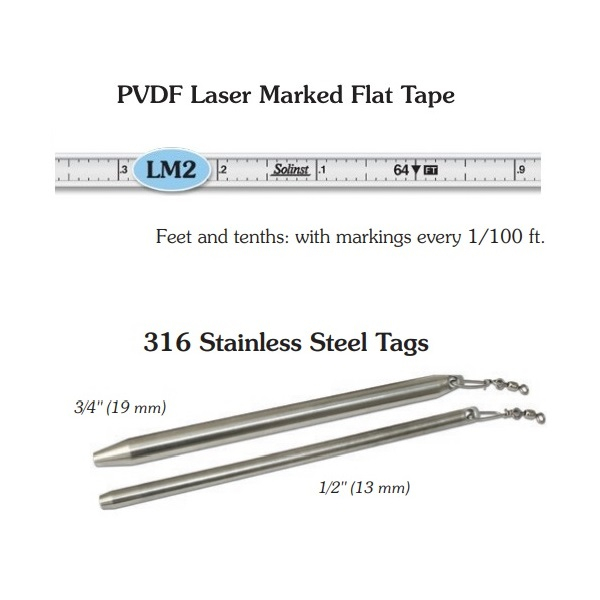 Solinst 111073 Replacement Polyvinylidene Fluoride Laser Marked Flat Tape 500ft for Tag Line (Tag Extra)