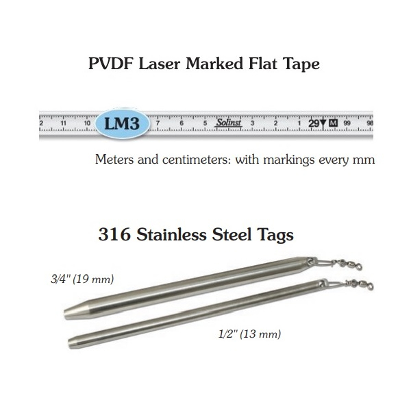 Solinst 111079 Replacement Polyvinylidene Fluoride Laser Marked Flat Tape 300m for Tag Line (Tag Extra)