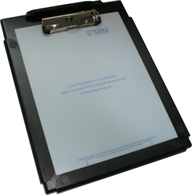 Topaz T-C912-HSB-R ClipGem Letter-Sized (HID USB) Electronic Signature Pad, with Software