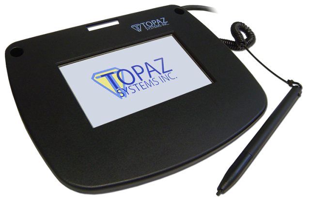 Topaz T-LBK43LC-HSB-R SigLite Color 4.3 Electronic Signature Pad (HID USB Backlit) with Software