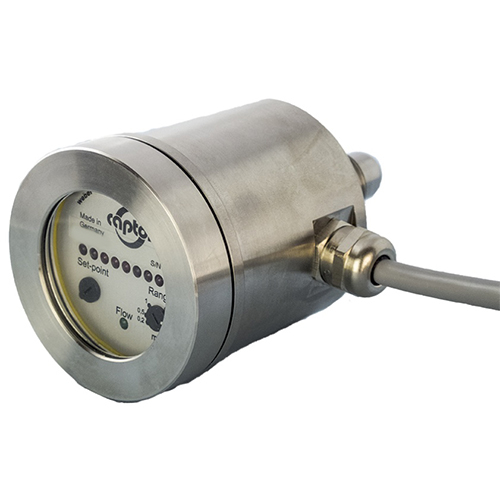 Weber Sensors 4120.41MA S110/90 Flow-Captor Metering Flow Switch with Stainless Steel Housing AISI 316 for Water Based Solutions, 1/2" BSP Thread and Length 90 mm